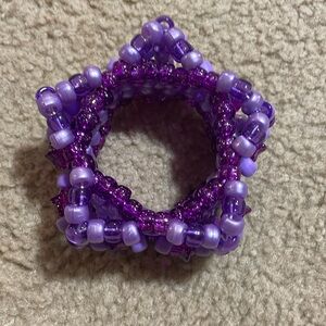 Purple star kandi cuff